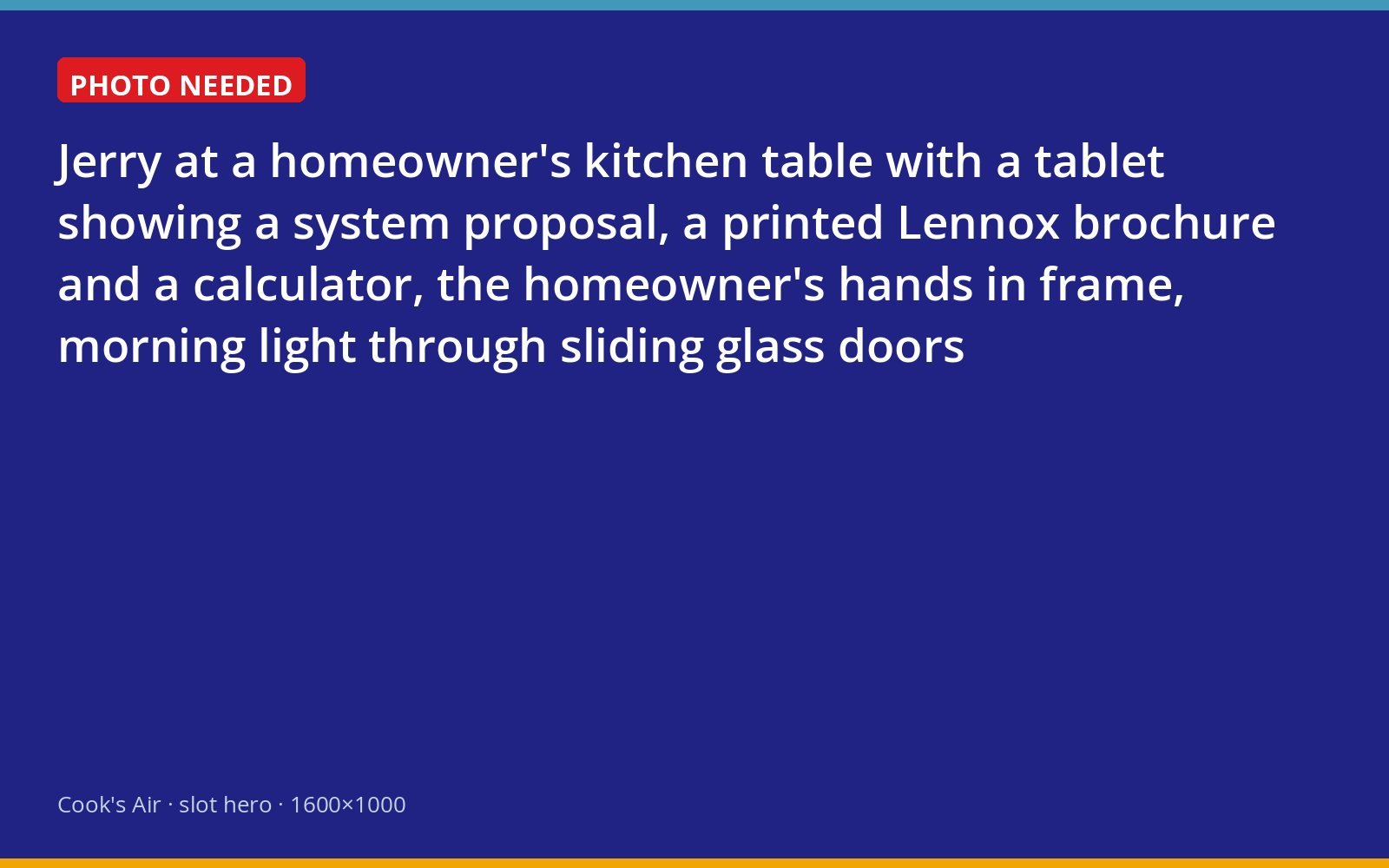 Jerry reviewing a financed system proposal with a homeowner at their kitchen table
