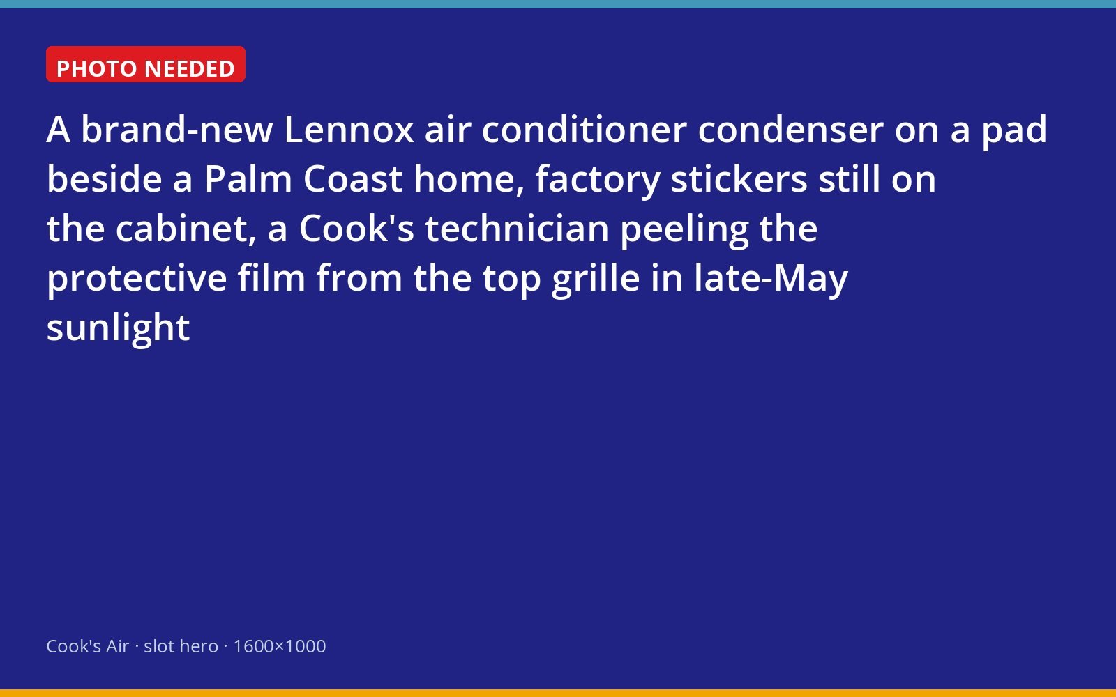 New Lennox air conditioner being unwrapped at a Florida home