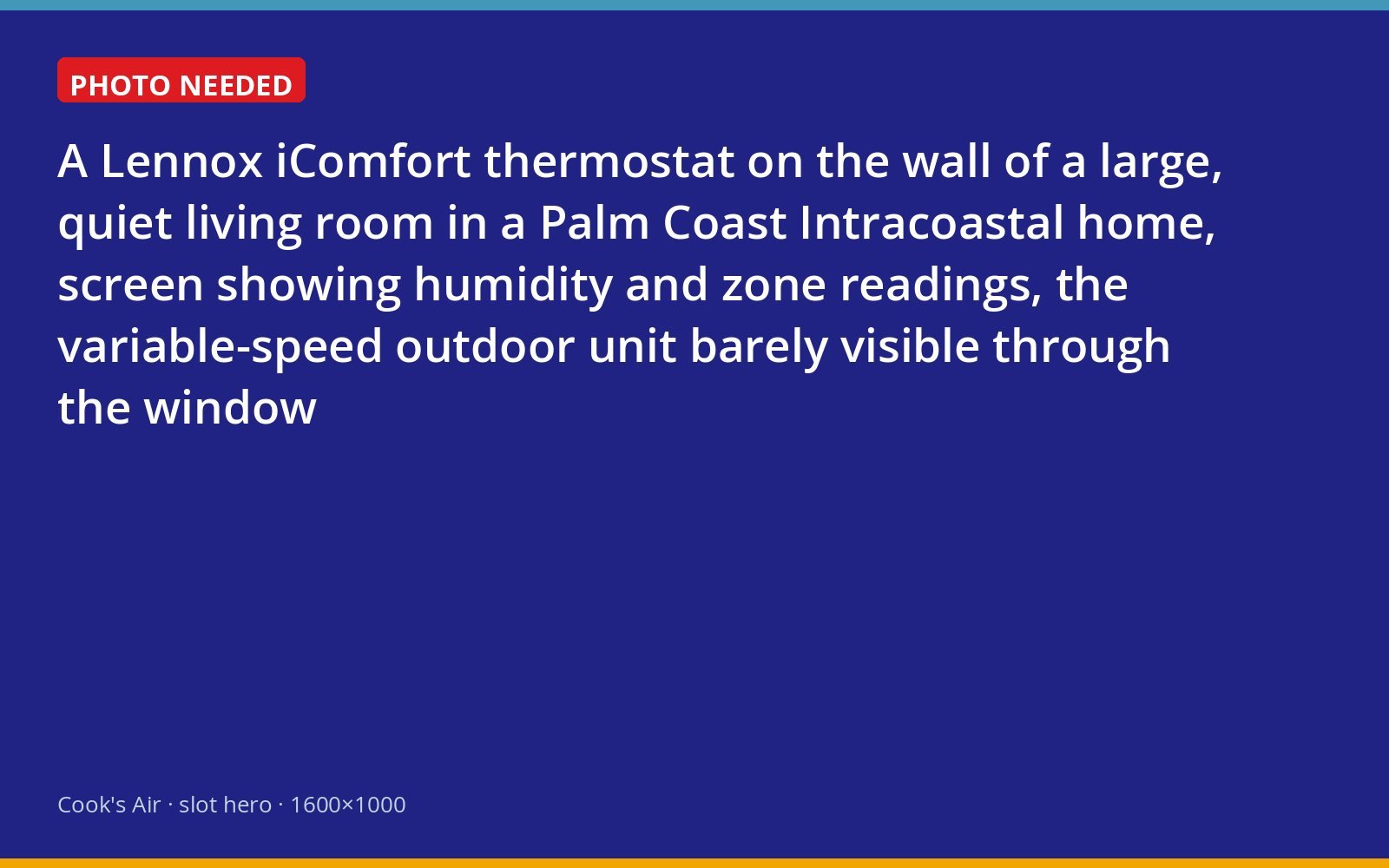 Lennox iComfort thermostat displaying humidity and zone data in a Florida living room