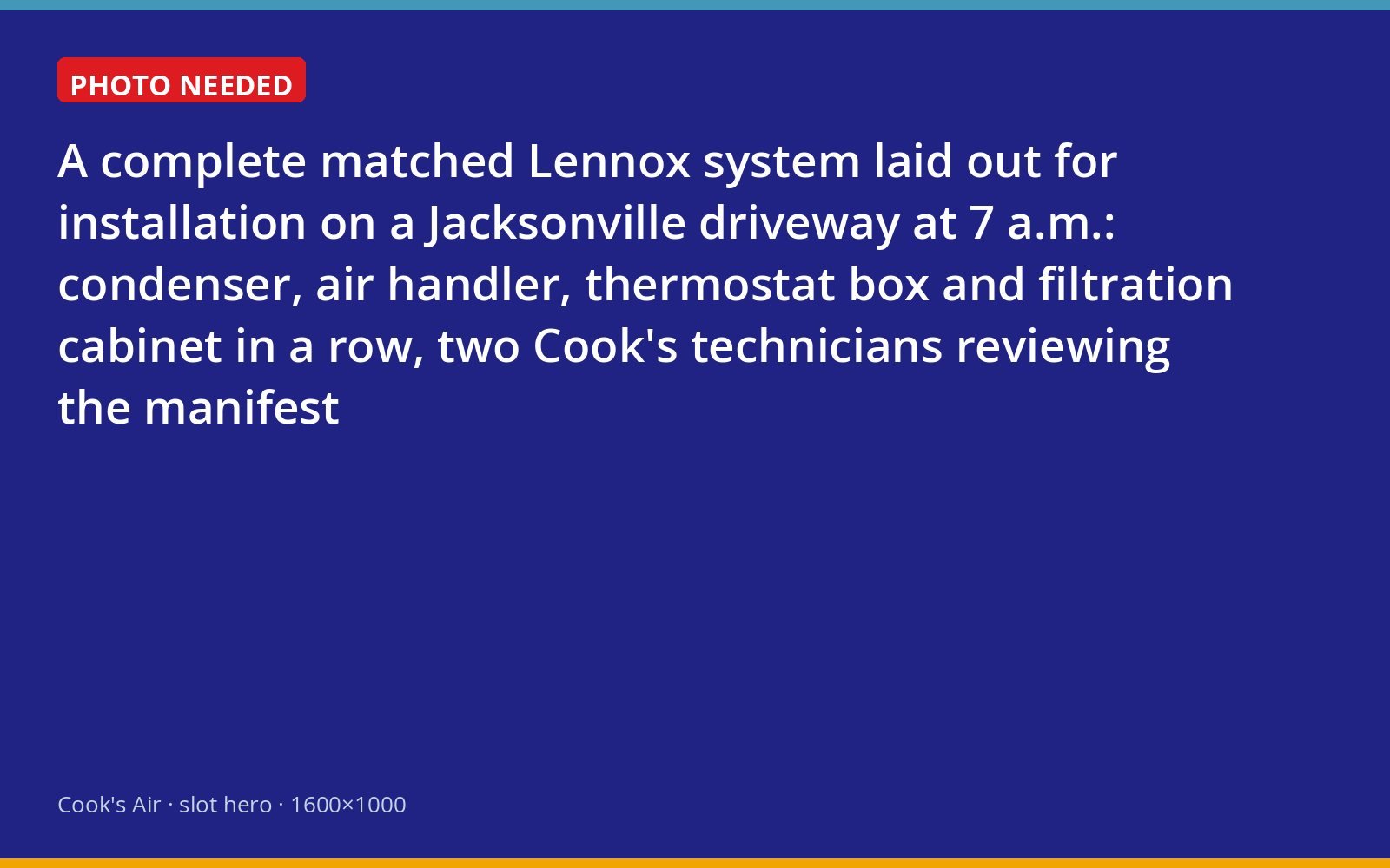 Components of a complete Lennox system staged on a driveway before installation