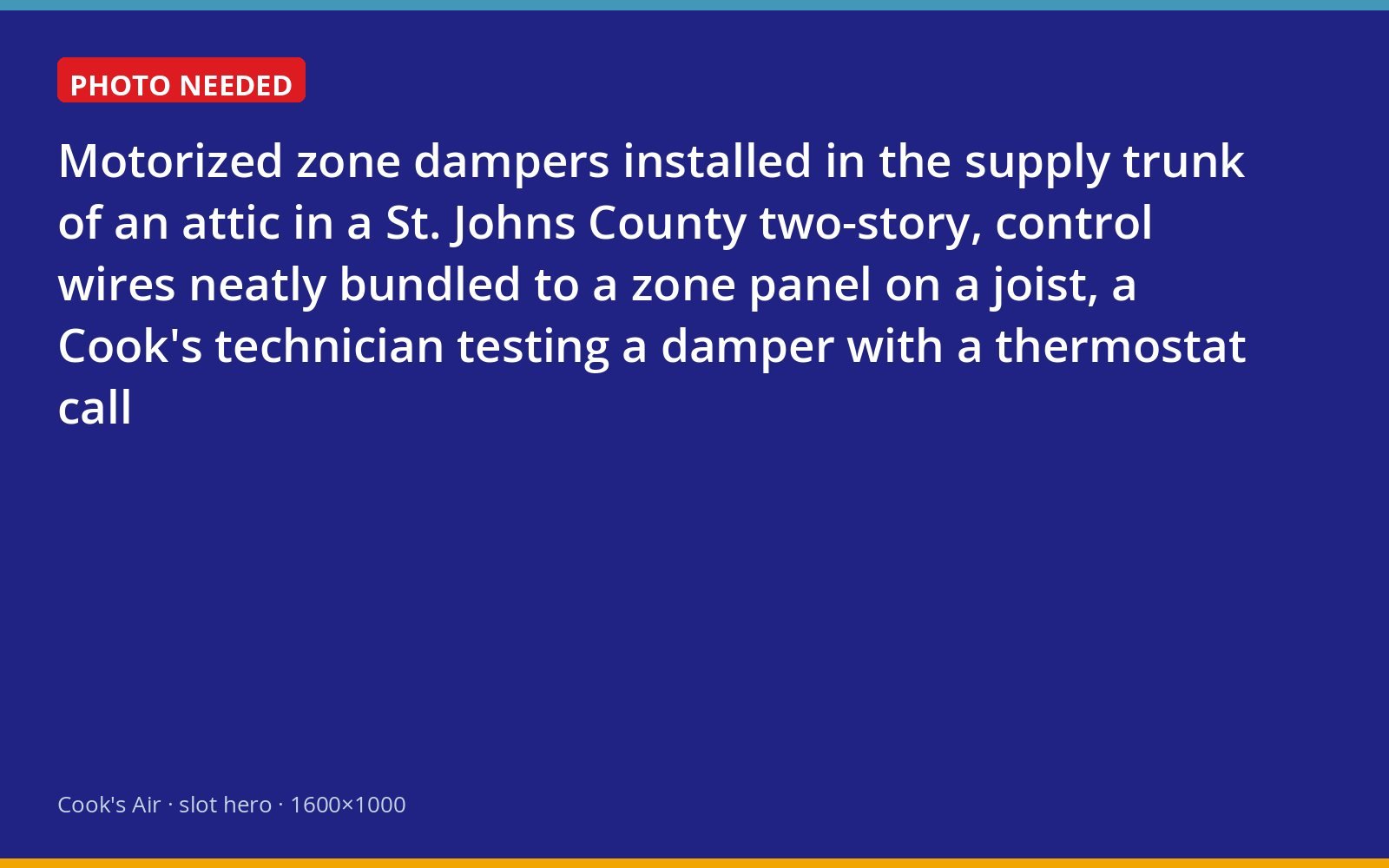 Motorized zone dampers and control panel installed in an attic duct trunk