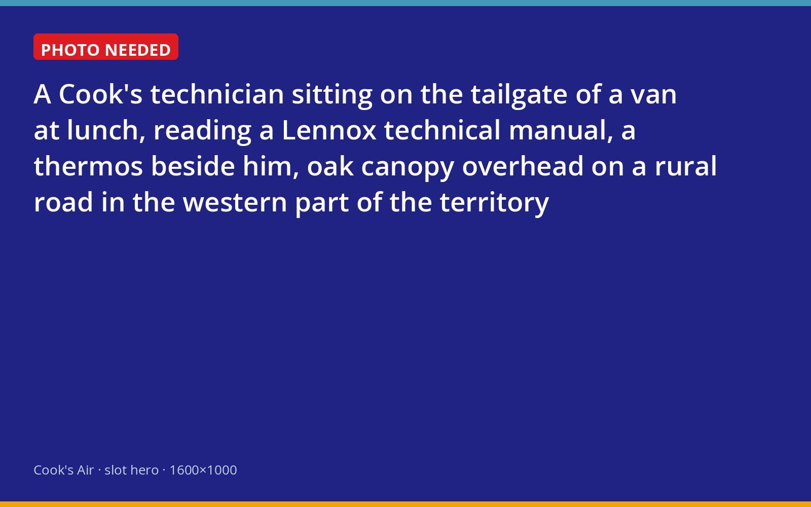 Cook's technician reading a technical manual on a van tailgate between calls